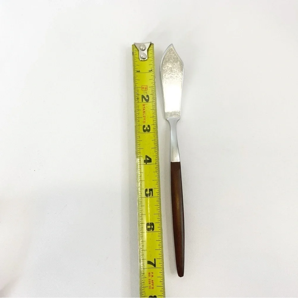 Pyramid Mix Lot 9 Replacement Flatware Wood Handles Japan Vintage Stainless MCM